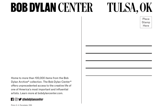 Dylan Concert Postcard